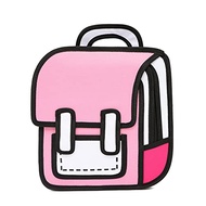MJUNBOBU Girls Boys Jump Style 3D Backpack 16Inch 2D Drawing Anime Comic Cartoon Backpack Daypack La