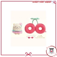 "[Sumikko Gurashi Shop Limited] "Penpen Fruit Vacation" Plush Toy Handheld Plush Toy Set (Cat and Cherry Float)"