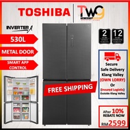 [FREE SHIPPING] Toshiba Multi 4 Door Refrigerator WITH DUAl Inverter [530L] GR-RF531WI-PMY(60E)