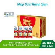 (HSD T6-2026) (Mẫu Mới) Thùng 48 Hộp Sữa Pha Sẵn NutiFood GrowPlus+ Suy Dinh Dưỡng Thấp Còi 180ml.