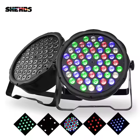 LED Par Light RGBW 54x3W/12X3W Disco Wash Light Equipment 8 Channels DMX 512 LED Uplights Stage Ligh