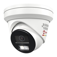 5MP IP PoE Camera,Active Deterrence Turret IP Security Camera Outdoor, 2-Way Audio, Human/Vehicle De