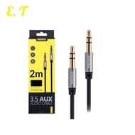 REMAX 2M AUX Cable 3.5mm Audio Cable Male to Male 3 Feet AUX Cord Cables for Auto Stereo Speaker Ear