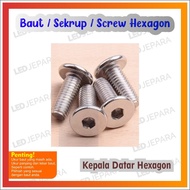 Hexagon Bolts Flat Screw Flat Head Hexagon