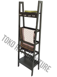 rak sajadah dan mukena alquran stand hanger kayu jati aesthetic minimalis tangga estetik rak jilbab