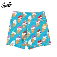 SLAMBLE Women's 17cm Shorts Hip-Lifting Sports Training CrossFit Elastic Wicking Yoga Fitness