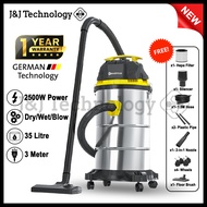 (1 YEAR WARRANTY) JNJ Technology 2500W 35 Litre Wet & Dry Vacuum Cleaner Blower Blow Vacum Mesin Vak