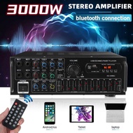 Sunbuck 3000W Audio Power Amplifier Home Theater Karaoke Amplifier Bluetooth EQ Connect Speakers 2 Channel AV AMP Car