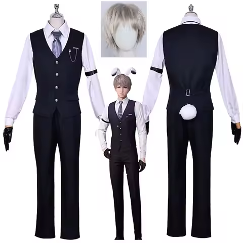 Game Love and Deepspacee Cosplay Costume Anime Deacon Xavier Wig Boyfirend Bunny Full Set Adult Carn