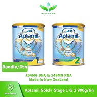 [Bundle]Aptamil Stage 1/Stage 2 Gold+ Follow On Milk Formula - (900g)