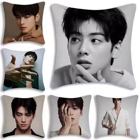 Kpop Singer Cha E-Eun W-Woo Pillow Covers Cartoon Sofa Decorative Home One-sided Printing Short Plus