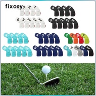 fixory 9Pcs Golf Iron Headcover Golf Club Head Cover Protection Protector Golf