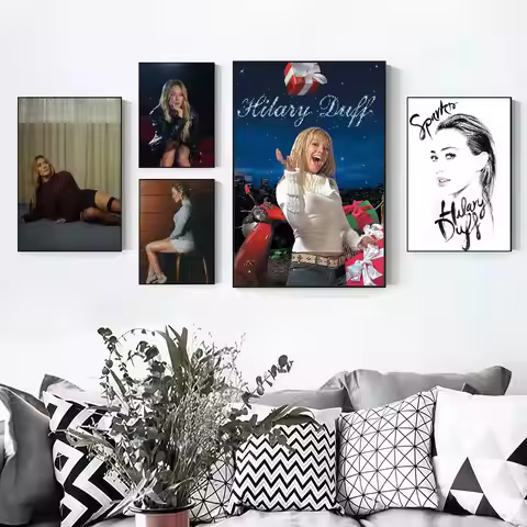 H-Hilary Duff Luck... Or Something Peelable Self-adhesive Poster Stickers Are Suitable For Frameless