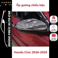 M1 Rearview mirror cover H.o.n.d.a C.i.v.i.c 2016-2020 chrome-plated mirror cover, shiny, luxurious 