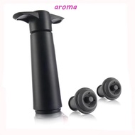 AROMA Wine Vacuum Pump, Reusable with Stoppers Wine Bottle Stoppers, Bottle Sealer Sealed Black Repl
