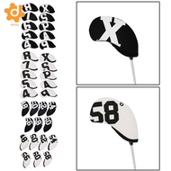 [utruiut0k] 7Pcs Golf Club Headcover Iron Headgear Wedges Protective Cover Wrap Universal Protective