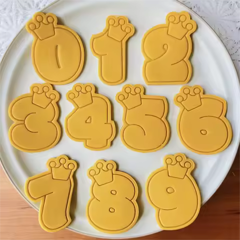 Crown Digital Cookie Cutters Pressable Biscuit Mold DIY Kitchen Baking Pastry Bakeware