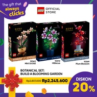 LEGO BOTANICALS STARTER PACK - LEGO Botanicals 10343 Mini Orchid + LEGO Botanicals 10372 Hibiscus +