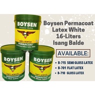Boysen Permacoat Latex Pail 16L Liters ▪️ Flat Latex B701▪️ Gloss Latex B710 ▪️ Semi Gloss LatexB715