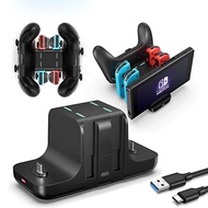 6 in 1 Charging Dock for Nintendo Switch Console Joy-con Controller Gamepad Charger Dock Station DC5