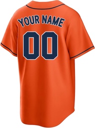 Customized Baseball Jersey add Any  and Number on Jersey Back. Suitable for Men, Women and Children