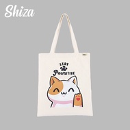 SHIZA Cute Cat Tote Bag Large Capacity Canvas Bag