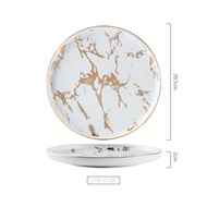Piring Makan Steak Marble Round Steak Plate / Piring steak marble / Piring steak
