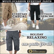✓READY STOCK✓ Men 3/4 Pants 3 Quarter Pants Casual Chino Pants 100% Cotton