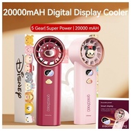 20000mAh Handheld Fan,Portable Fan Strong Wind Usb Fan,Rechargeable Desk Fan Usb Car Fan For Persona