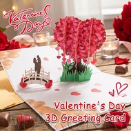 [Fast Delivery] Premium Cardstock 3D Pop Up Card | Automatic Open Mechanism, Heart Tree & Couple Des