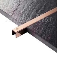 TERLARIS LIST PLAT U STAINLESS STEEL 201/ROSEGOLD/MIROR/3050MMXT08MM/INTERIOR | COD