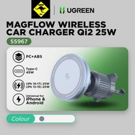 UGREEN MAGFLOW WIRELESS MAGNETIC CAR CHARGER QI2 25W SILVER / 55967