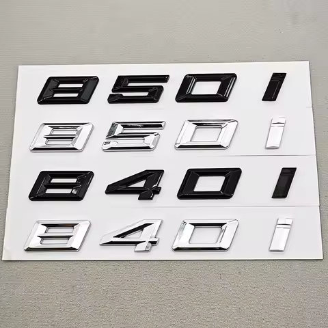 NEW 3D ABS Car Letters Logo 840i 850i Sticekr Rear Trunk Badge Emblem Decals For BMW 8 Series 840i 8