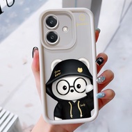 Case For OPPO A3 4G A3 Pro 5G A3X 4G A3X 5G A40 A60 5G Three-Color Panda Phone Silicone Shockproof