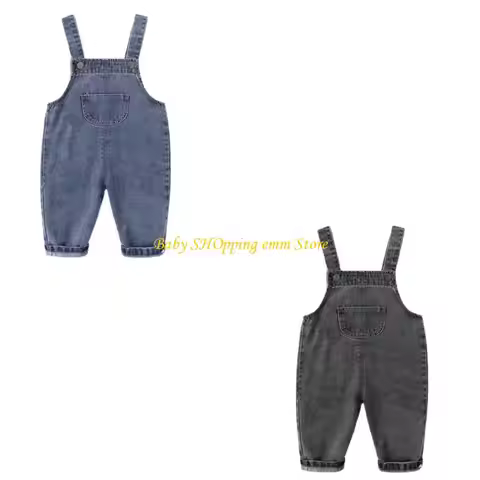 23GD Stretch Jeans Overalls For Growing Boys Flexible Straps Breathable Fabric Easy Care Design Outf