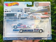Hobby Store xe mô hình Hot Wheels Team Transport 72 Plymouth Cuda FC - Retro Rig
