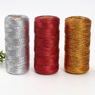 Golden Silver Tag Line [100M] Hollow Non-Elastic DIY Handmade Decoration Christmas Gift Wrapping Binding Rope Listing