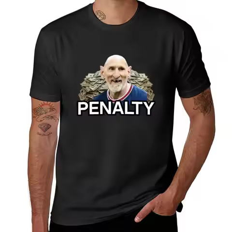 Lionel Pessi penalty please T-Shirt blacks kawaii clothes oversizeds summer clothes Men's clothing