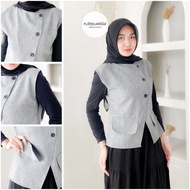 ROMAN VEST - FLOTTILICIOUS Women's Tops, Premium Plain Outer Vest, Beautiful Korean Style Outfit