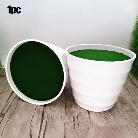 Artificial Pot Plants Pot Nursery Pot Artificial Lawn Vase White Plastic Thick Plants Flower Pot Hom