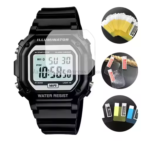 Watch Screen Protector for Casio A158W F-91W DW5600/5610 AE1200WH MQ-24 Soft Clear Anti-Scratch Wate