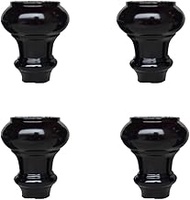 Solid Wood Sofa Legs,Replacement Walnut Bun Feet,Table Legs,with Mounting Plate & Screws for Couch T