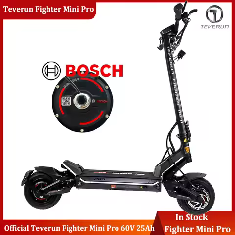 2025 New Teverun Fighter Mini Pro 60V 25Ah Smart BMS Dual Motor 2000W 65km/h 10Inch Build-in TFT Dis