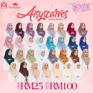 SALES❗Tudung Bawal Awning on point by Aisysmom Plain Cotton Voile Senang Bentuk Aisy Scarve Premium Manik murah raya