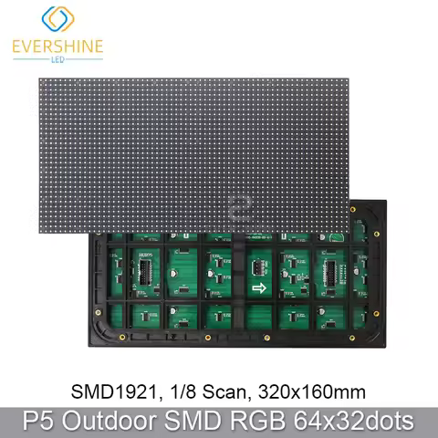 P5 Led Video Panel RGB Full Color 320x160mm 1/8Scan Outdoor SMD 3IN1 Led Display Billboard Waterproo