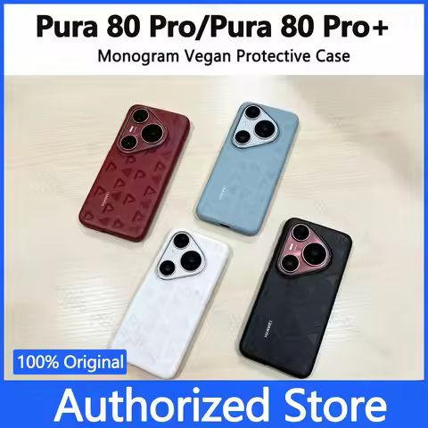 New For HUAWEI Pura 80 Pro / Pura 80 Pro+ Monogram Vegan Protective Case Original Huawei Phone Case