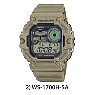 CASIO WS-1700H MEN DIGITAL QUARTZ YOUTH TIMEPIECES DATE DAY RESIN STRAP WATCH WS-1700H-1A WS-1700H-5