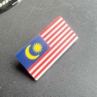 Ready Stock Tag bendera Malaysia/Nametag Bendera 5x2.5CM/ACRYLIC