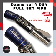 Daeng Sai 4 Motorcycle Exhaust Muffler Pipe Full Set