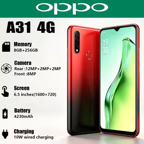 OPPO A31 4G Smartphone Global Version 6.5-inch Large Screen 12MP HD Main Camera 4230mAh Battery Dual
